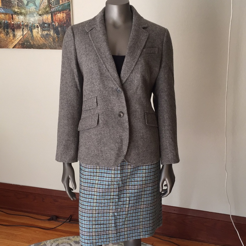NWOT- Talbots Wool Blend Gray Blazer - Sz 10